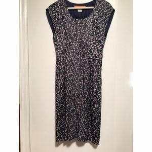Synthia Steffe Blue Watercolor Silk Dress